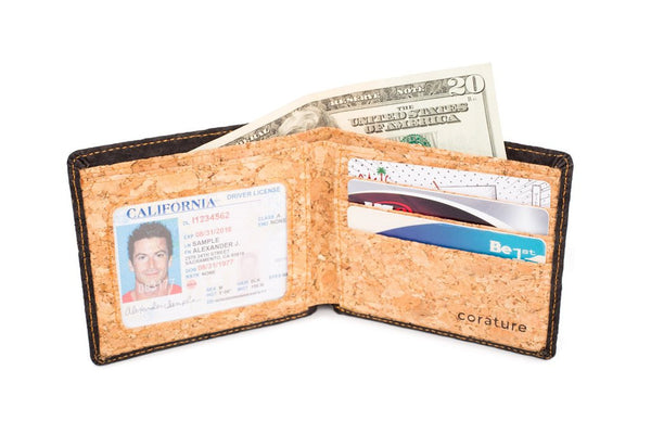 Cork 3 slot Bi Fold Wallet