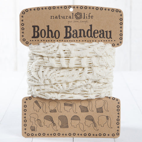 cream boho bandeau