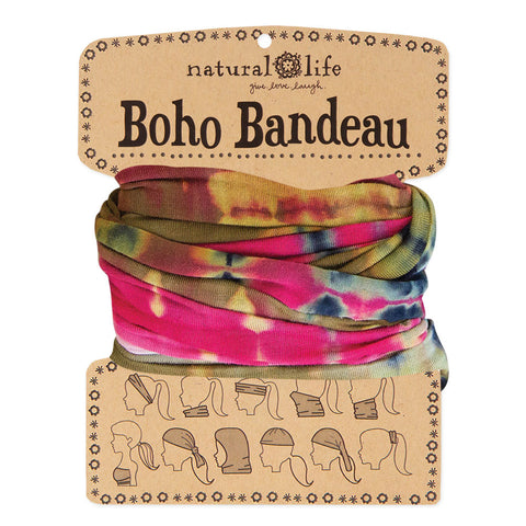 olive pink tyedye boho bandeau