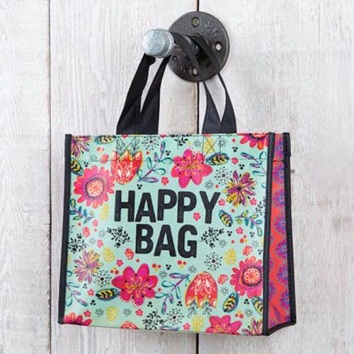Turquoise Happy Medium Recycled Gift Bag