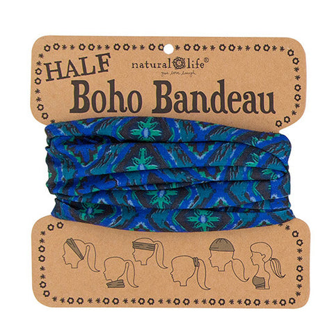 navy green half boho bandeau