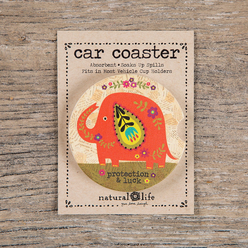 orange elephant car coaster