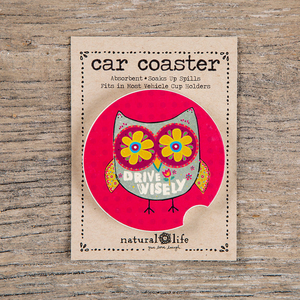 drive wisely car coasters