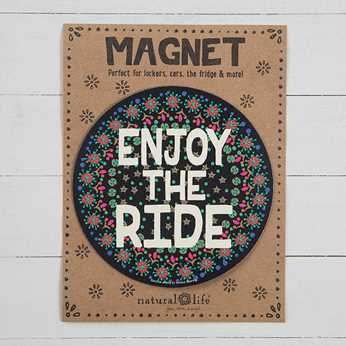 Enjoy The Ride Circle Car Magnet