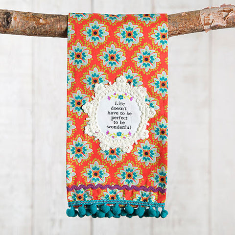 crochet hand towel life doesnt have to be perfect