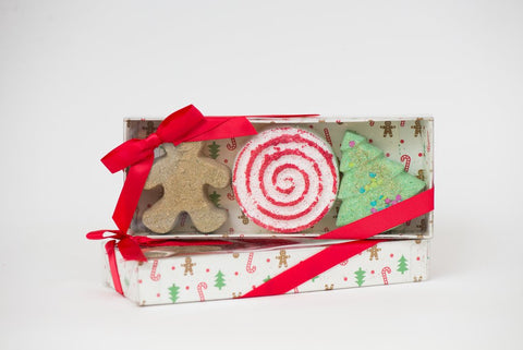 Holiday Bath Bomb Trio Set