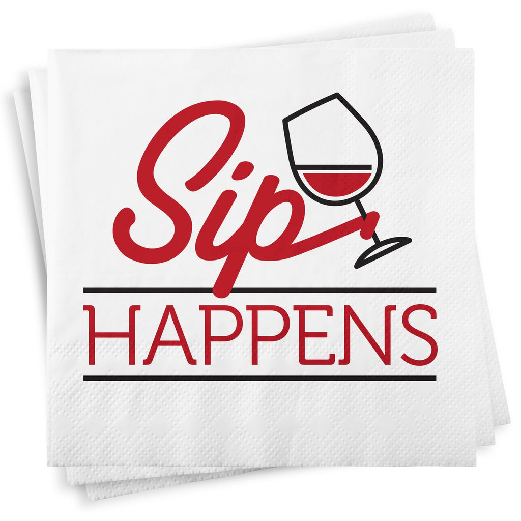 Sip Happens Wine Napkins