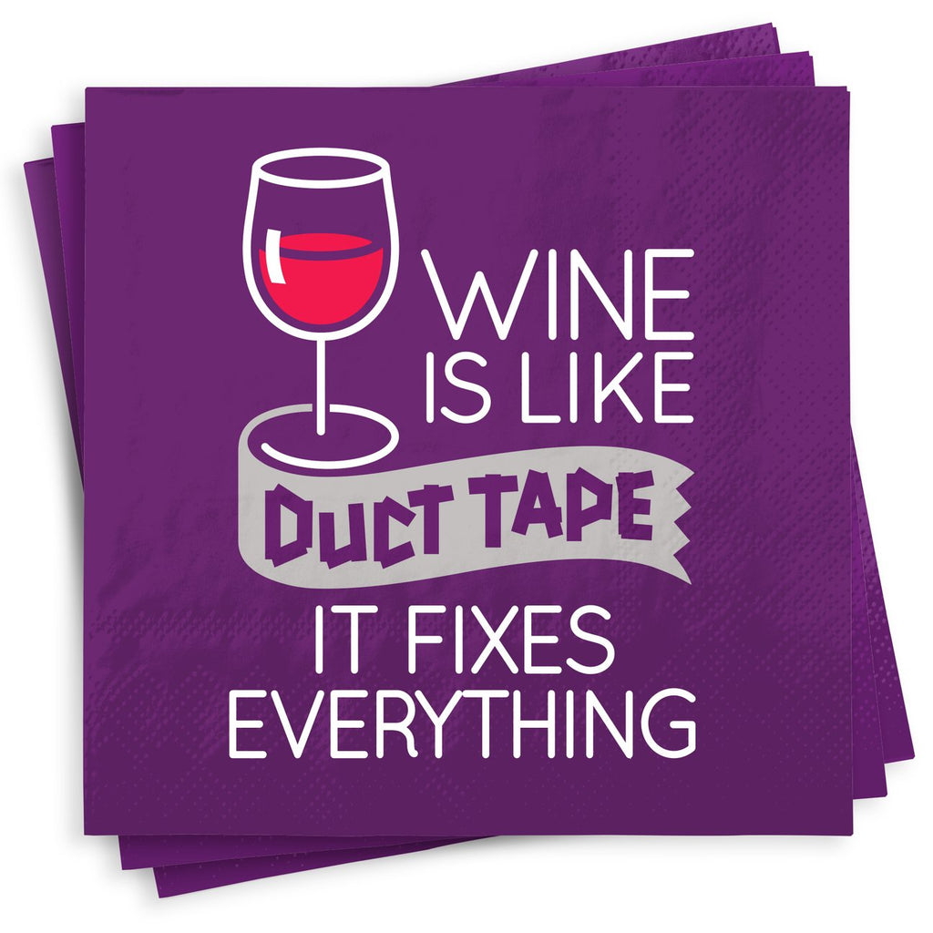 Wine Is Like Duct Tape Wine Napkins