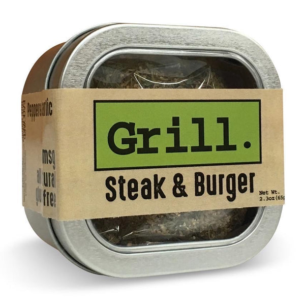 Peppered Garlic Steak + Burger Spice Rub Tin
