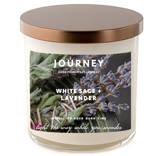 White Sage and Lavender Journey Soy Wax Candle
