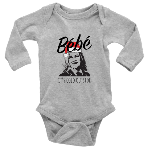 Bebe It's Cold Outside Long Sleeve Baby Bodysuits