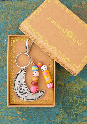Love You To The Moon Santa Fe Boxed Keychain