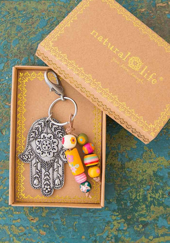 Hamsa Hand Santa Fe Boxed Keychain