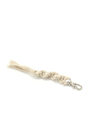 Infinity Knotted Oval Macrame Keychain