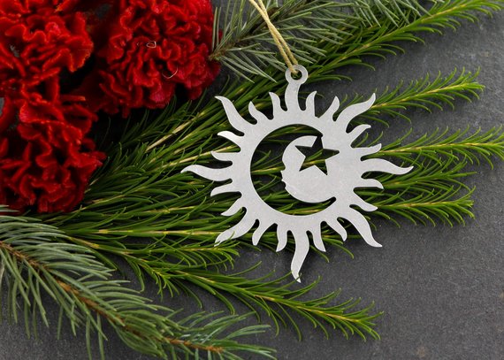 Solar Eclipse Metal Ornament