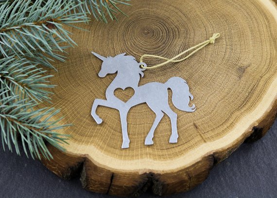 Unicorn Metal Ornament