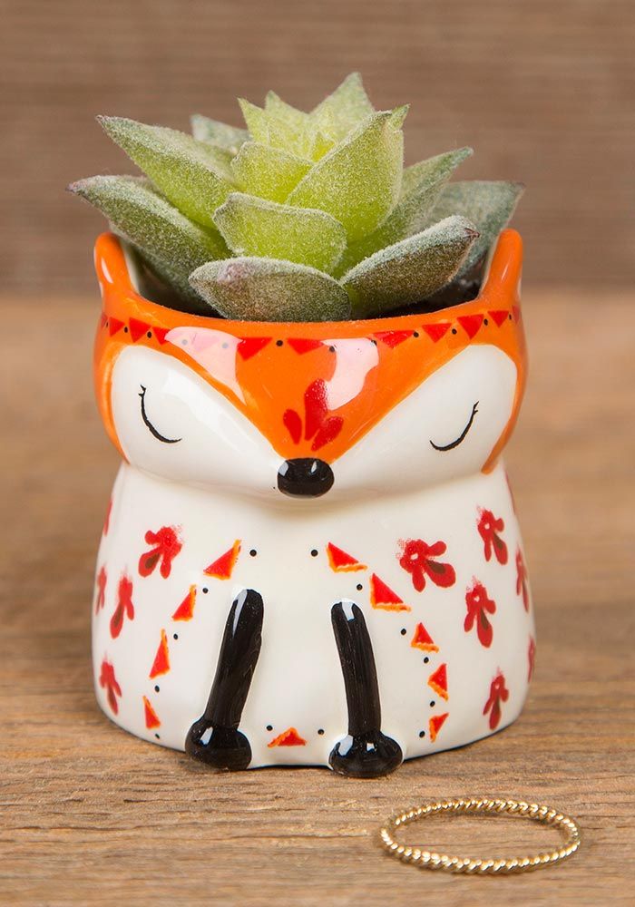 tiny faux succulents Fox Succulent Keepsake – LPBoutique