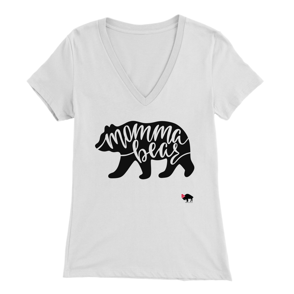 Momma Bear Womens V-Neck